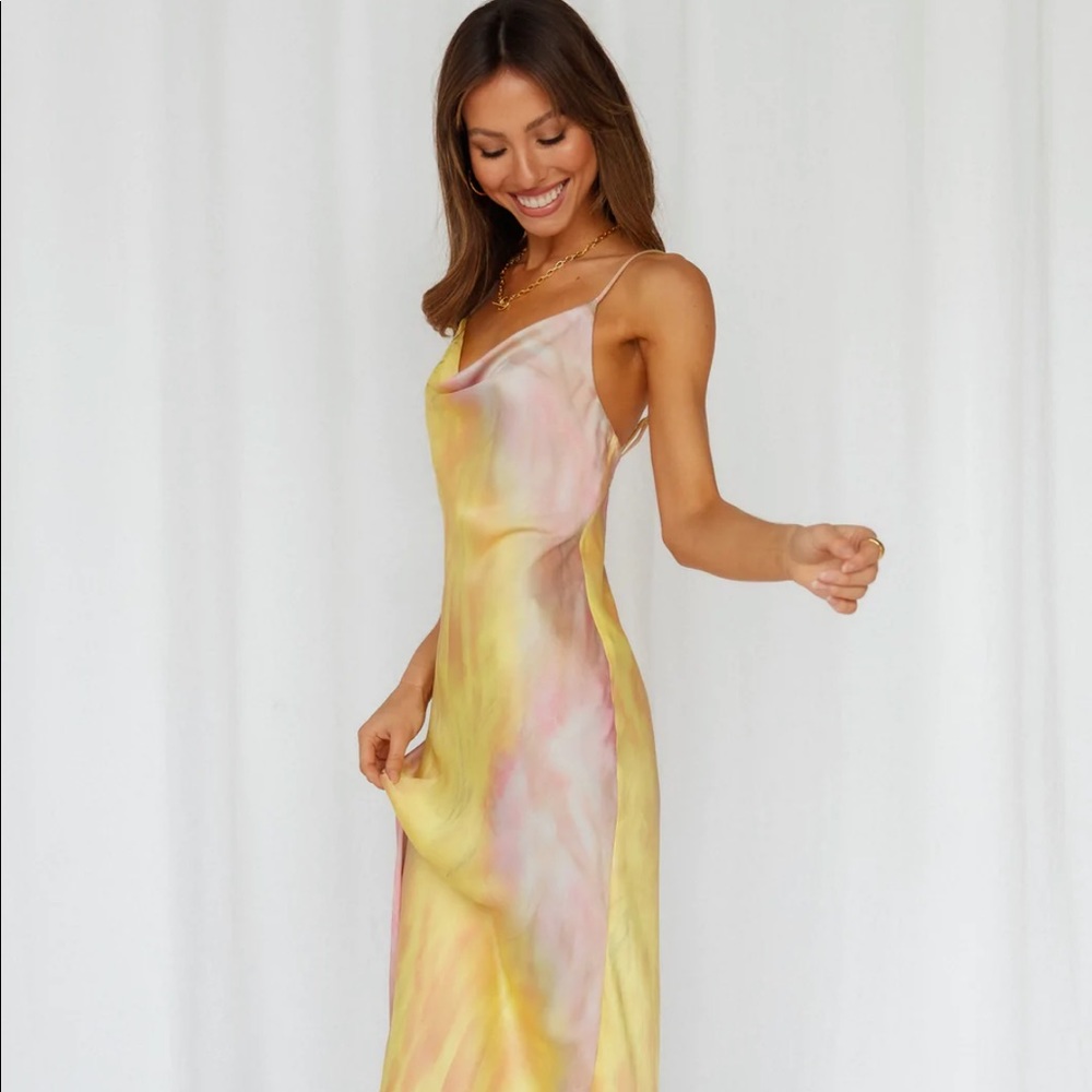 NWT - Hello Molly Tie Dye Cowl Neck Dress